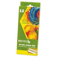 Paint Reeves Acrylic Colour 12 x 12ml Set