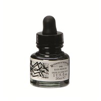 Indian Ink 30ml Winsor Newton Waterproof With Dropper 030 Black