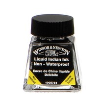 Indian Ink 14ml Winsor Newton Non Waterproof 754 Black