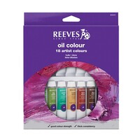 Oil Paint Set Reeves Colours 0245520 18 Tubes of 12ml