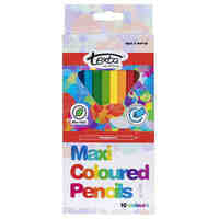 Pencil Texta Maxi Triangular Pack 10