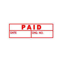 Stamp Deskmate Pre Inked KEP26 Paid Date and Cheque Red
