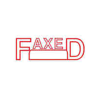 Stamp Deskmate Pre Inked F12 Faxed Date Red