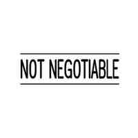 Stamp Deskmate Pre Inked N03 Not Negotiable Black