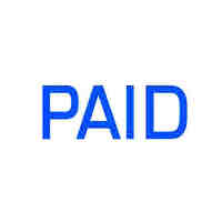 Stamp Deskmate Pre Inked P01A Paid Solid Blue
