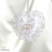 Wedding Motif 027/028 Padded Heart Lace With Pearls