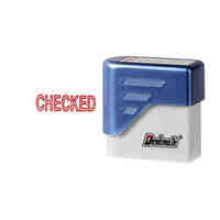 Stamp Deskmate Pre Inked C07 Checked Red