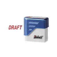 Stamp Deskmate Pre Inked D02A Draft Red