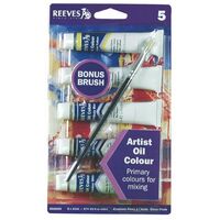 Paint Reeves Primary Colours Oil 22ml Set of 6