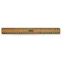 Ruler Wooden Celco 30cm Metal Edge