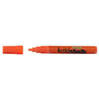 Liquid Chalk Marker Texta Dry Wipe 4.5mm Bullet Card of 1 Orange 