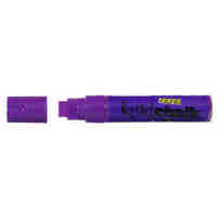 Liquid Chalk Marker Texta Dry Wipe 15mm Jumbo Chisel Card of 1 Purple 