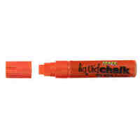 Liquid Chalk Marker Texta Dry Wipe 15mm Jumbo Chisel Card of 1 Orange 