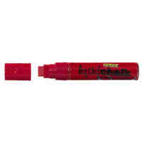 Liquid Chalk Marker Texta Dry Wipe 15mm Jumbo Chisel Card of 1 Red 