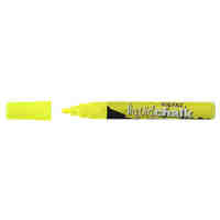 Liquid Chalk Marker Texta Wet Wipe 4.5mm Bullet Card of 1 Yellow 