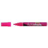 Liquid Chalk Marker Texta Wet Wipe 4.5mm Bullet Card of 1 Pink 