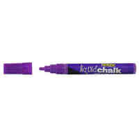 Liquid Chalk Marker Texta Wet Wipe 4.5mm Bullet Card of 1 Purple 