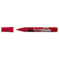 Liquid Chalk Marker Texta Wet Wipe 4.5mm Bullet Card of 1 Red 