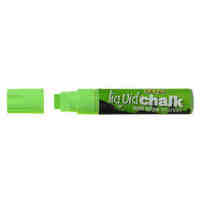 Liquid Chalk Marker Texta Wet Wipe 15mm Jumbo Chisel Card of 1 Green 