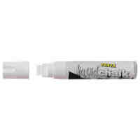 Liquid Chalk Marker Texta Wet Wipe 15mm Jumbo Chisel Card of 1 White 