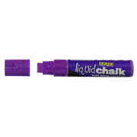 Liquid Chalk Marker Texta Wet Wipe 15mm Jumbo Chisel Card of 1 Purple 