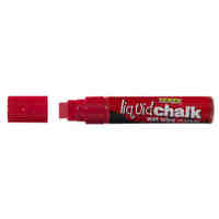 Liquid Chalk Marker Texta Wet Wipe 15mm Jumbo Chisel Card of 1 Red 