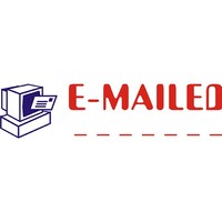 Stamp Deskmate Pre Inked Dual Colour Red/Blue Icon EMAILED