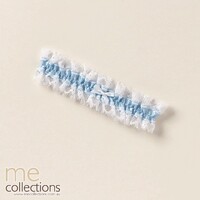 Wedding Motif 067 Garter Satin and Lace Blue