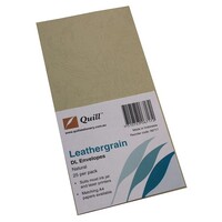 Envelope DL Quill Leathergrain Natural Pack 25