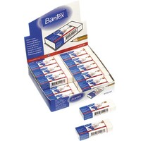 Eraser Plastic Bantex 8110 07 Pencil White PVC Free Large 811007 Box 20 