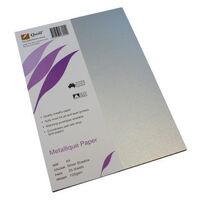 Paper A4 Quill Metallique Kimberley Silver Shadow 120gsm Pack 25