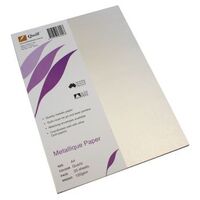 Paper A4 Quill Metallique Kimberley Quartz 120gsm 06020 Pack 25