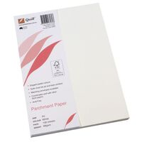 Paper A4 Parchment Text Quill White Ivory 89gsm Pack 100 