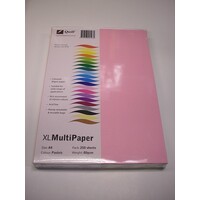 Paper A4 Quill XL MultiPaper 90196  Assorted Pastels Colors 80gsm Pack 250