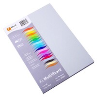 Cardboard A4 Quill XL 90315 Multi Board 210gsm Pack 50 Grey 