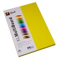 Cardboard A4 Quill XL 90319 Multi Board 210gsm Pack 50 Lemon Yellow 