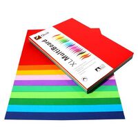 Cardboard A4 Quill XL 90330 Multi Board 210gsm Pack of 100 Assorted Colours 