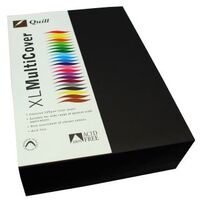 Cover Paper A4 210mm x 297mm Quill 125gsm Black Ream 500
