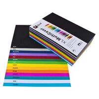 Cover Paper A4 210mm x 297mm 125gsm Quill 91330 Assorted Ream 500