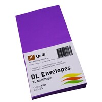 Envelope DL Quill XL Multi Office Lilac Purple Pack 25 