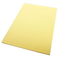 Office Pad A4 Ruled Bank Quill 01011 Yellow Pack of 10