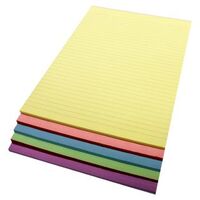 Office Pad A4 Ruled Bank Assorted Quill 01356 Pack of 5