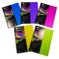 Notebook A4 Quill Spiral Shades Coloured Cover PACK 10 C595/10490A