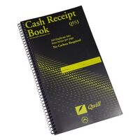 Cash Receipt Book Quill Q553 Carbonless 272 x 149mm 4 Up Spiral