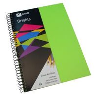 Visual Art Diary A4 Quill Brights Lime Green