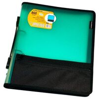 Compendium A4 Zipper Folio Foldermate 860 2 Ring Green