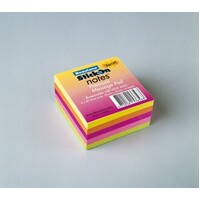 Stick On Notes Beautone 13656 50mm x 50mm Premium Message Pad Neon Pack 5 x 50 sheet pads