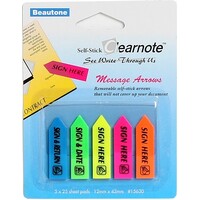 Message Arrows Sign Here Beautone 12mm x 42mm 15630 Pack 5 