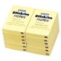 Stick On Notes Beautone 50 x 76mm Yellow 11020 Pack 12