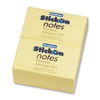 Stick On Notes Beautone 76 x 127mm Yellow 11050 Pack 12